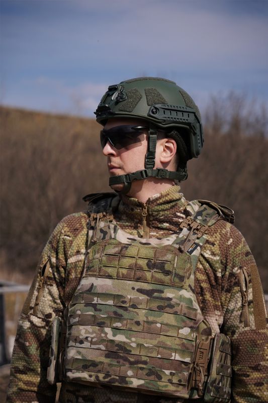 Кевларовый баллистический шлем FAST GEN III Kevlar Olive с креплением NVG и рейками