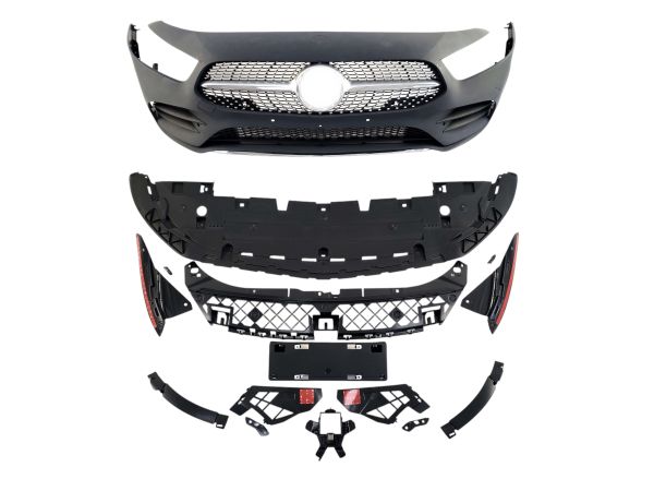 Передний бампер (AMG-Paket) на Mercedes-Benz A-Class W177 2018-2022 года