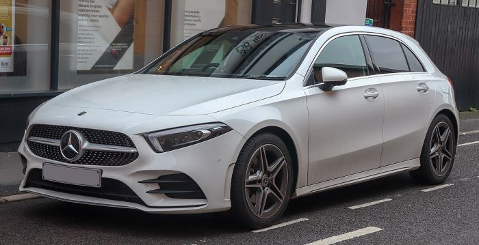 Передний бампер (AMG-Paket) на Mercedes-Benz A-Class W177 2018-2022 года