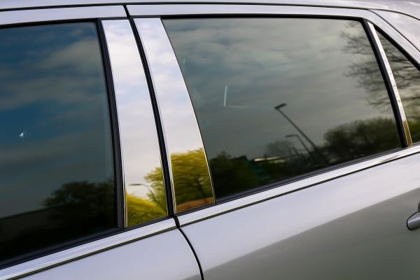 Накладки на дверные стойки из нержавеющей стали (6 шт) для Mercedes E-сlass W210 1995-2002 гг