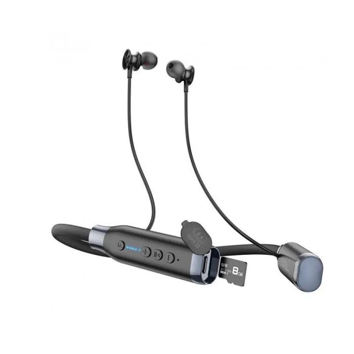 Бездротові спортивні навушники HOCO ES62 Pretty neck-hang BT earphones Black (6931474770738)