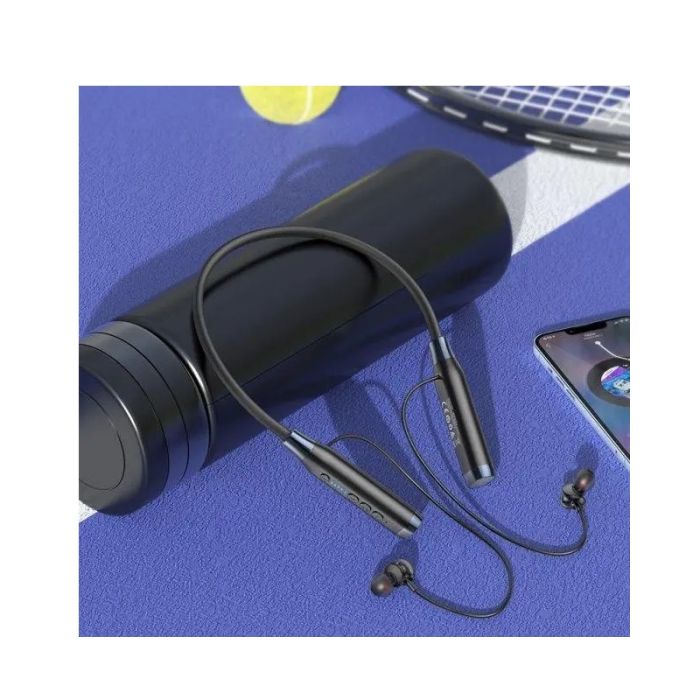 Бездротові спортивні навушники HOCO ES62 Pretty neck-hang BT earphones Black (6931474770738)