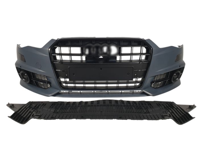 Передний бампер (S-Line) V2 на Audi A6 C7 2014-2018 года