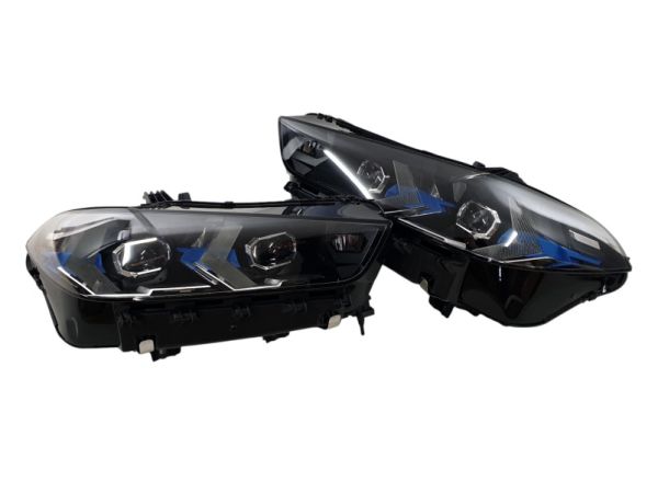 Передние фары (стиль Laser LCI 2022+) на BMW X5 G05 2018-2022 года.