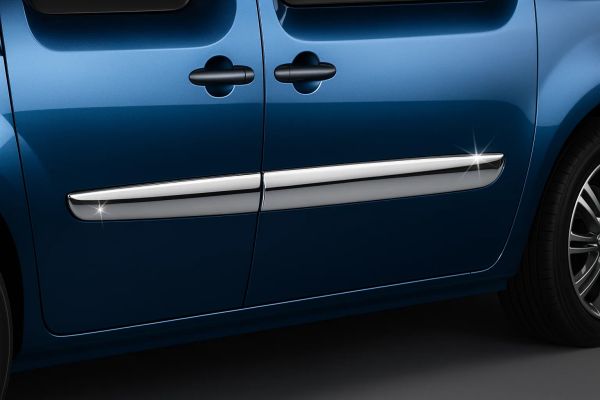 Дверные Молдинги Нержавейка (2011-2014, 4 шт) для Renault Kangoo