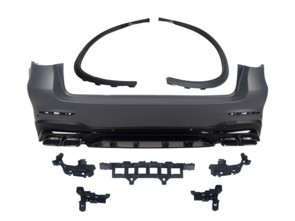 Задний бампер (стиль GLC63 AMG) на Mercedes-Benz GLC-Class X253 2015-2019 года.