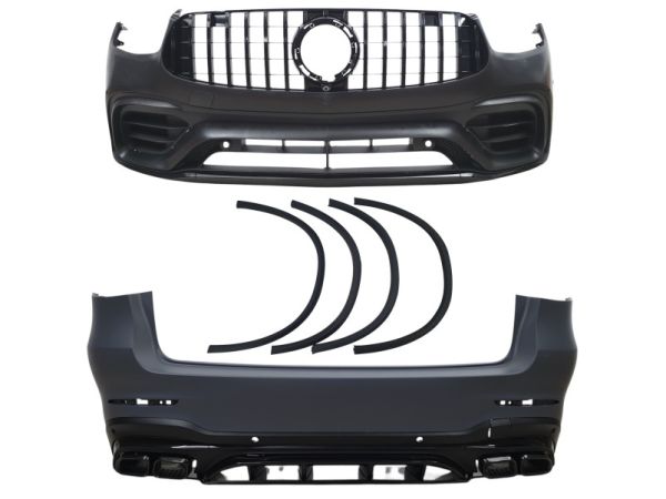 Комплект обвесов (стиль GLC63 AMG) на Mercedes-Benz GLC-Class X253 2019-2022 года.