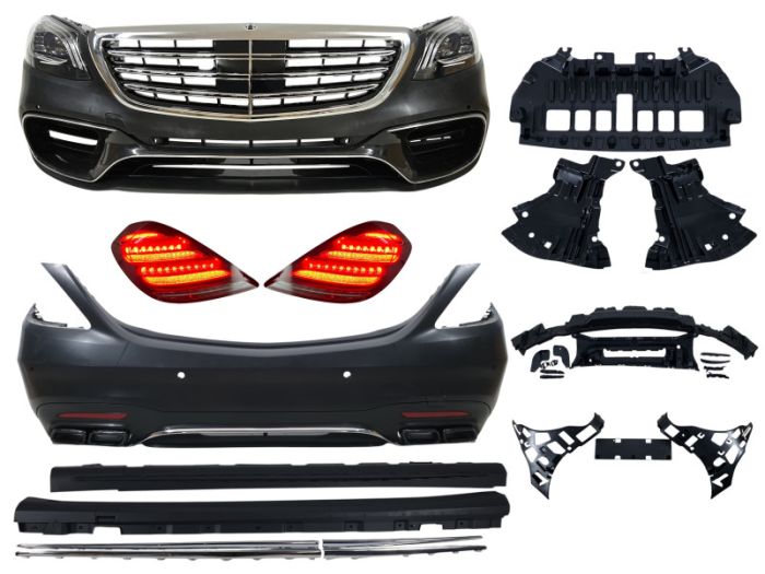 Комплект рестайлинга (стиль S63 AMG 2017+) на Mercedes-Benz S-Class W222 2013-2017 года