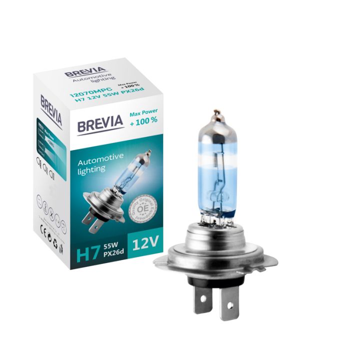 Галогеновая лампа H7 Brevia Max Power + 100%  (12070MPC)