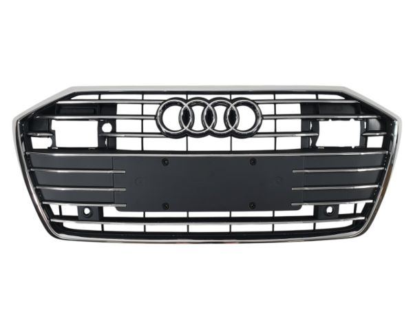 Решетка радиатора Gray Chrome ( под радары ) на AUDI A6 C8 2018-2023 года