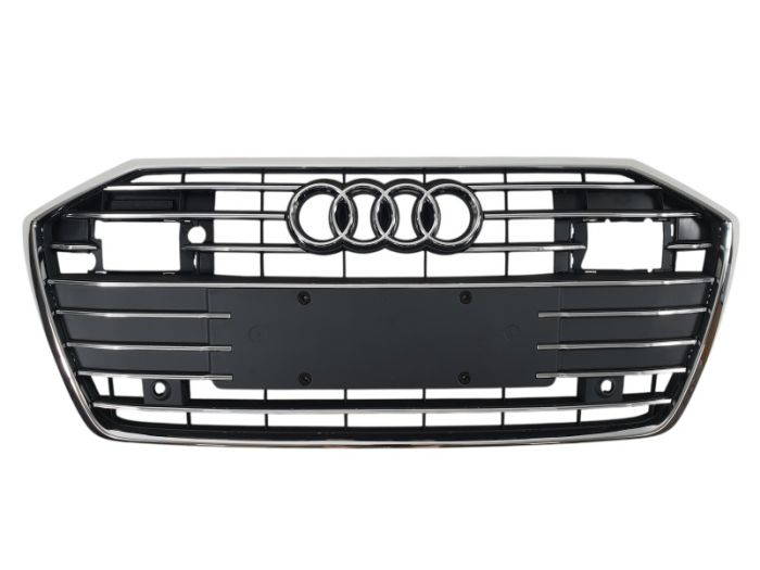 Решетка радиатора Gray Chrome ( под радары ) на AUDI A6 C8 2018-2023 года