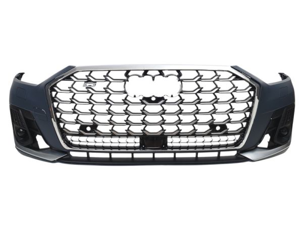 Передний бампер (стиль S8 2021+) на AUDI A8 D5 2017-2021 года.