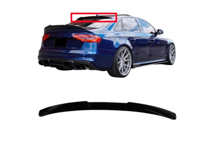 Спойлер Черный глянец (Бленда на окно) на Audi A4 B8 2011-2015 года