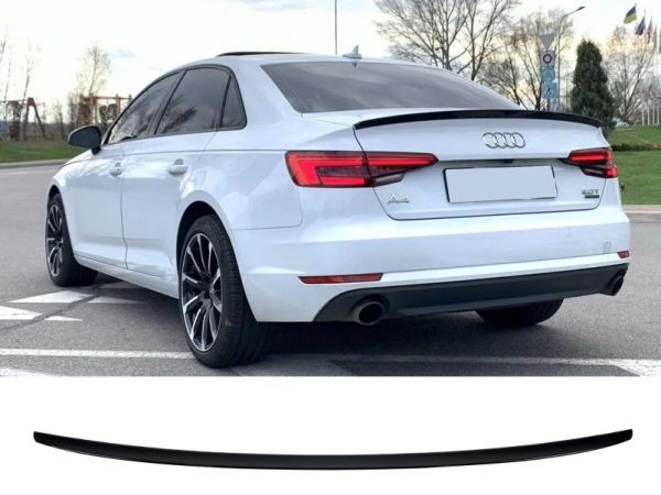 Спойлер Черный глянец V2 на Audi A4 B9 2015-2019 года