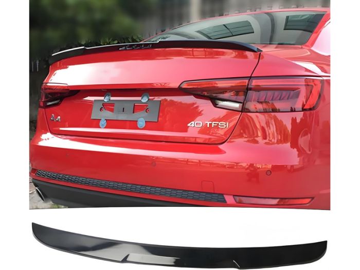 Спойлер Черный глянец V3 на Audi A4 B9 2015-2019 года