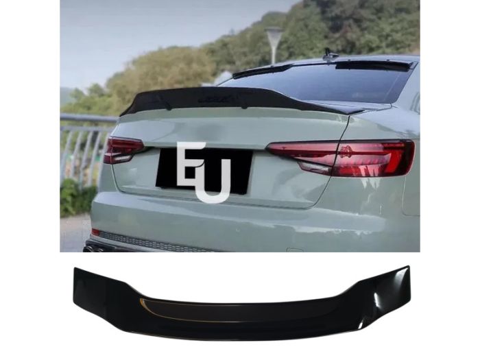 Спойлер Черный глянец V4 на Audi A4 B9 2015-2019 года