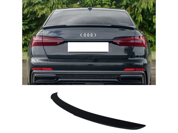 Спойлер Черный глянец V1 на Audi A6 C8 2018-2023 года