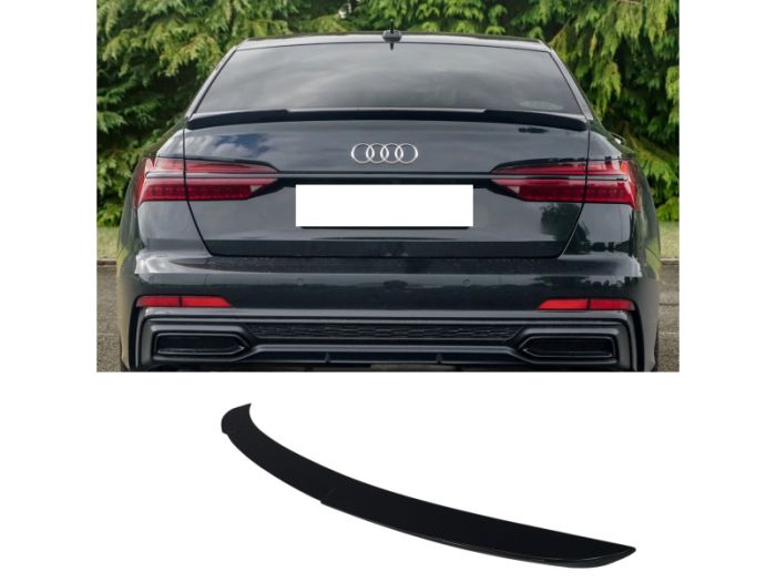Спойлер Черный глянец V1 на Audi A6 C8 2018-2023 года