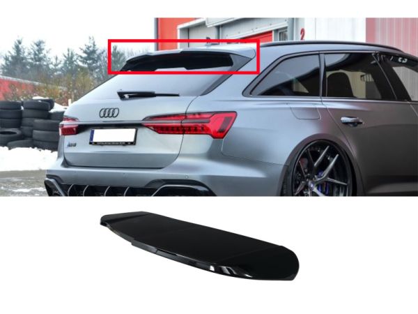 Спойлер Черный глянец (Avant) на Audi A6 C8 2018-2023 года.