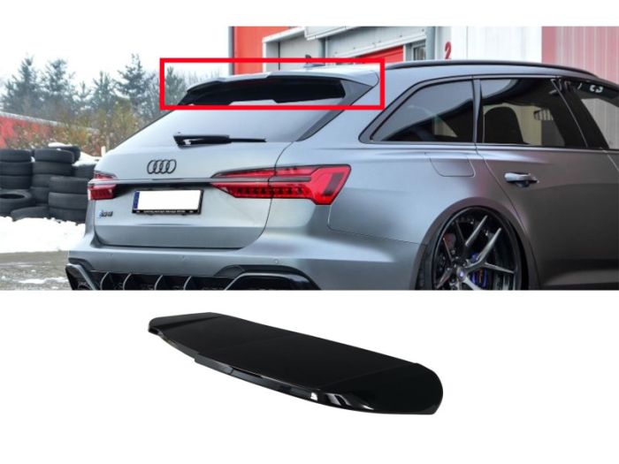 Спойлер Черный глянец (Avant) на Audi A6 C8 2018-2023 года.