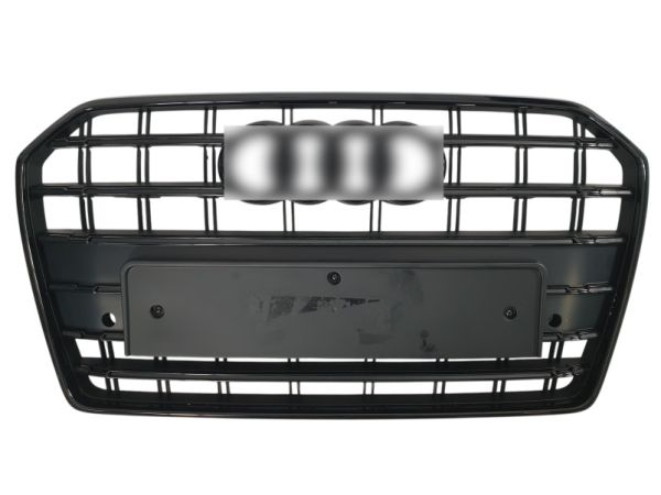 Решетка радиатора Matte Black ( в стиле S6 ) на AUDI A6 C7 2014-2018 года