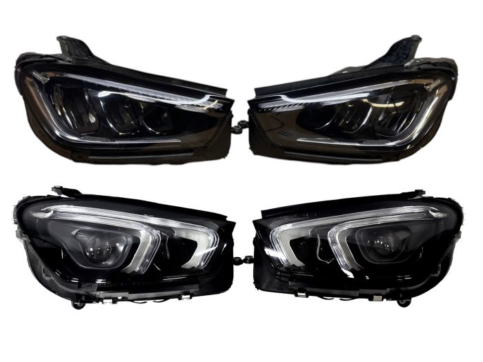 Передние фары Multibeam LCI (замена дорестайлинг) на Mercedes-Benz GLE-Class W167 2018-2023 года
