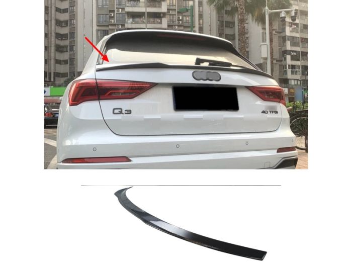 Спойлер Черный глянец на AUDI Q3 83A 2018-2023 года