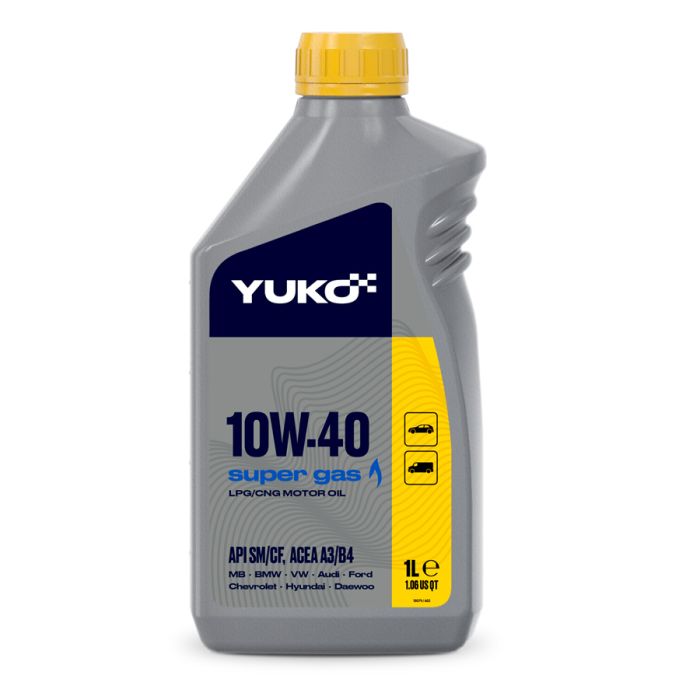 Олива моторна напівсинтетична YUKO 10W-40 SUPER GAS 1л