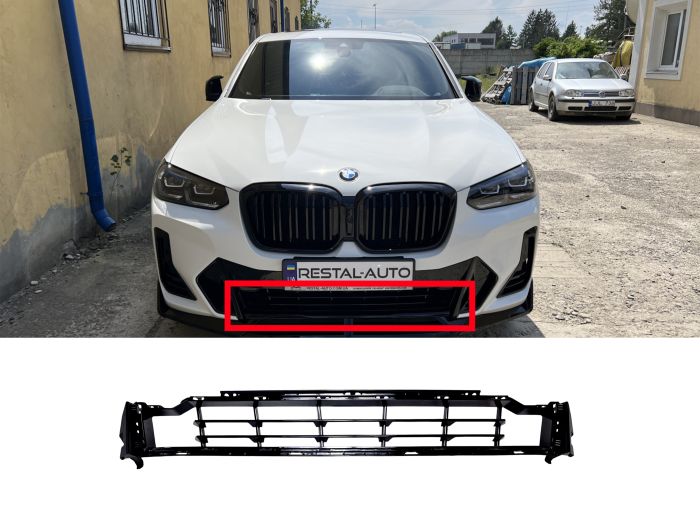 Решетки в бампер центральная решетка (M-Paket) на BMW X3 G01 2022-2024 года