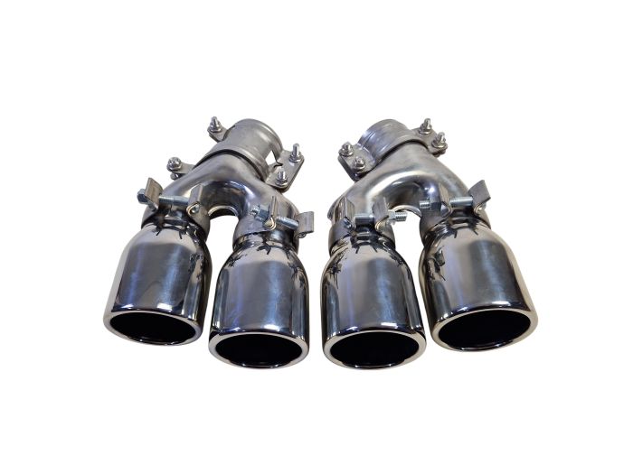 Насадки на выхлоп Chrome (стиль M5 F90) на BMW 5 Series G30/G31 2017-2020 года