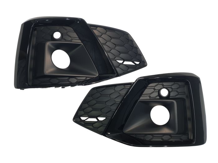 Решетки в бампер Full Black ( S-Line ) на Audi A5 B9 2020-2023 года