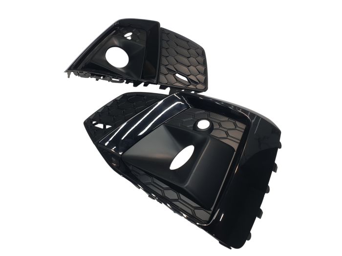 Решетки в бампер Full Black ( S-Line ) на Audi A5 B9 2020-2023 года