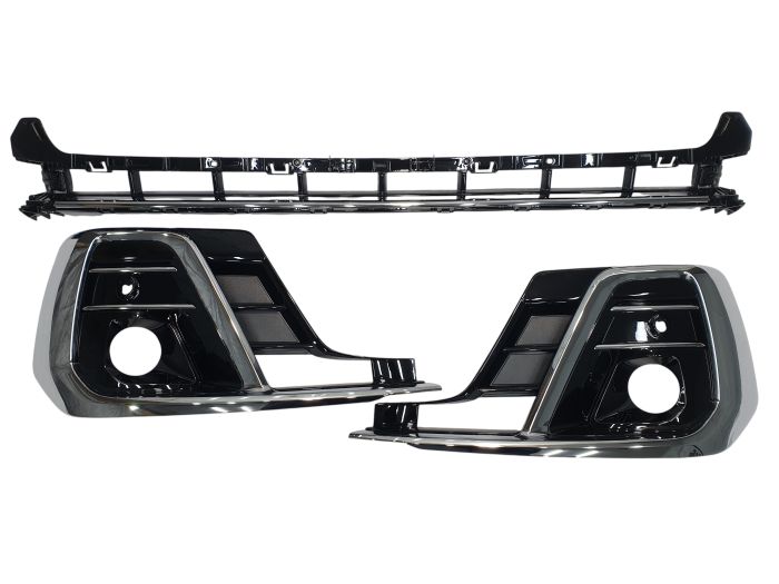 Решетки в бампер Chrome Black на Audi A8 D5 2021-2026 года