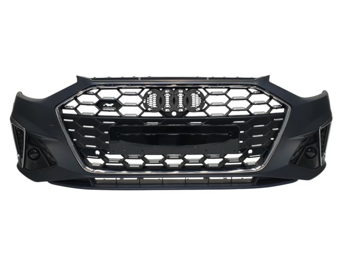 Передний бампер (S-Line) V1 на Audi A4 B9 2019-2023 года