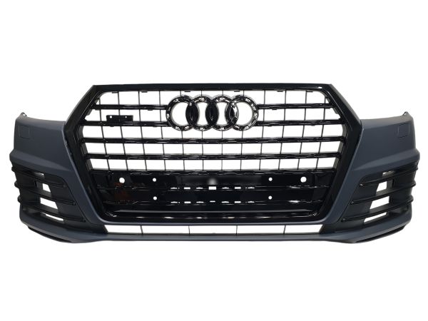 Передний бампер (S-Line) Black на Audi Q7 4M 2015-2020 года