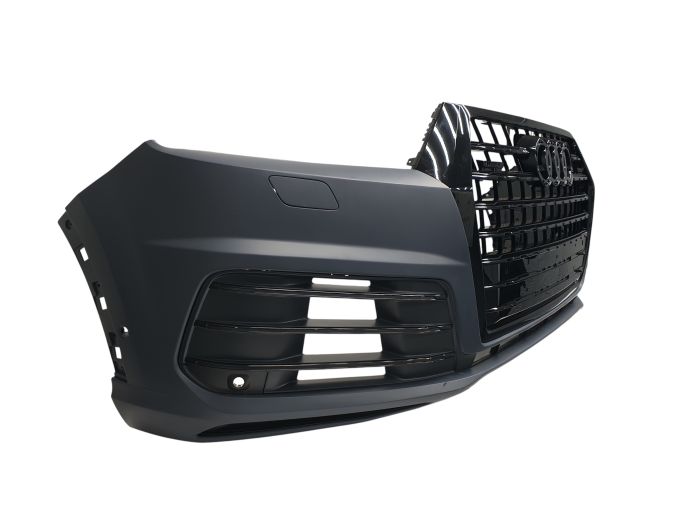 Передний бампер (S-Line) Black на Audi Q7 4M 2015-2020 года