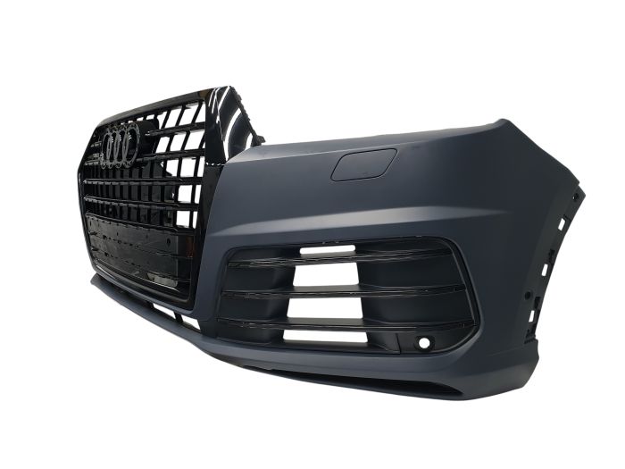Передний бампер (S-Line) Black на Audi Q7 4M 2015-2020 года