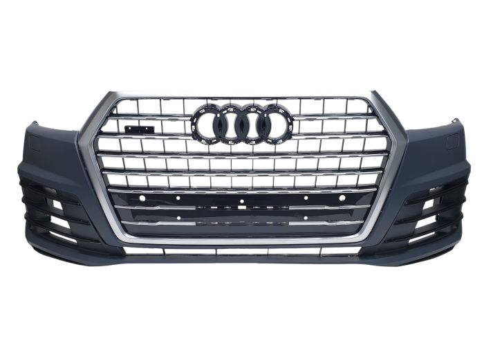 Передний бампер (S-Line) Silver на Audi Q7 4M 2015-2020 года
