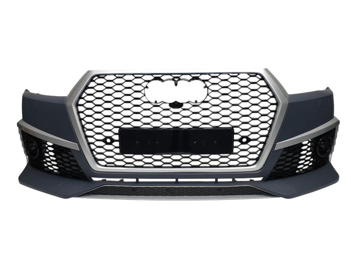 Передний бампер (RS Style) Silver на Audi Q7 4M 2015-2020 года