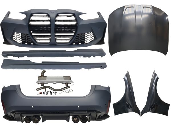 Комплект обвесов (стиль M4 G82) Full Set на BMW 4 Series G22/G23 2020-2024 года
