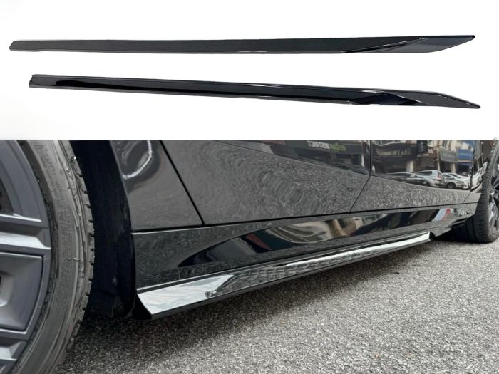 Лезвия на пороги Черный глянец ( MP ) на BMW 5 Series G60/G61 2023-2025 года