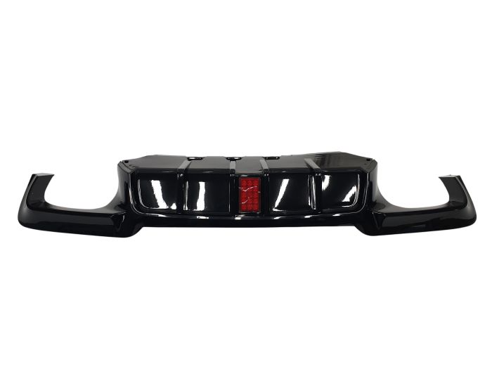 Диффузор (заднего бампера) Черный глянец (стиль M5 Сompetition with LED) на BMW 5 Series F10/F11 2010-2017 года