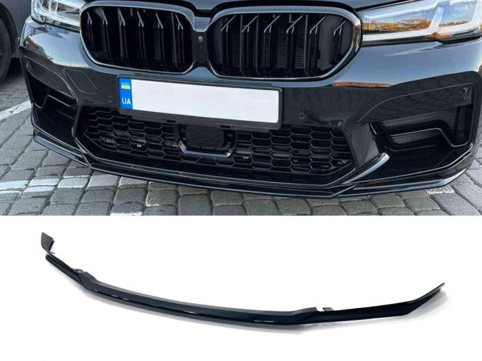 Губа ( переднего бампера ) Черный глянец ( под М5 LCI ) на BMW 5 Series G30/G31 2017-2020 года