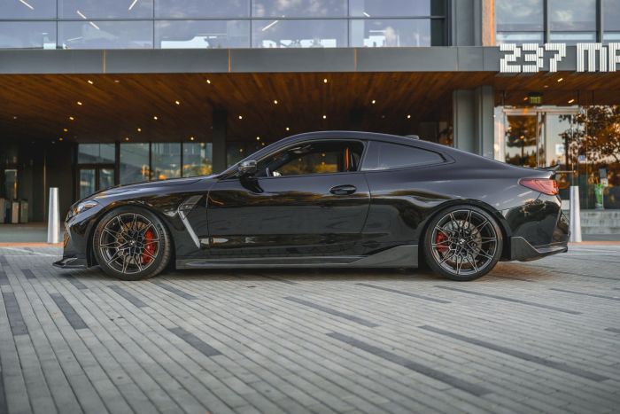 Лезвия на пороги ( Карбон ) V1 на BMW M4 G82 / G83 2021-2025 года