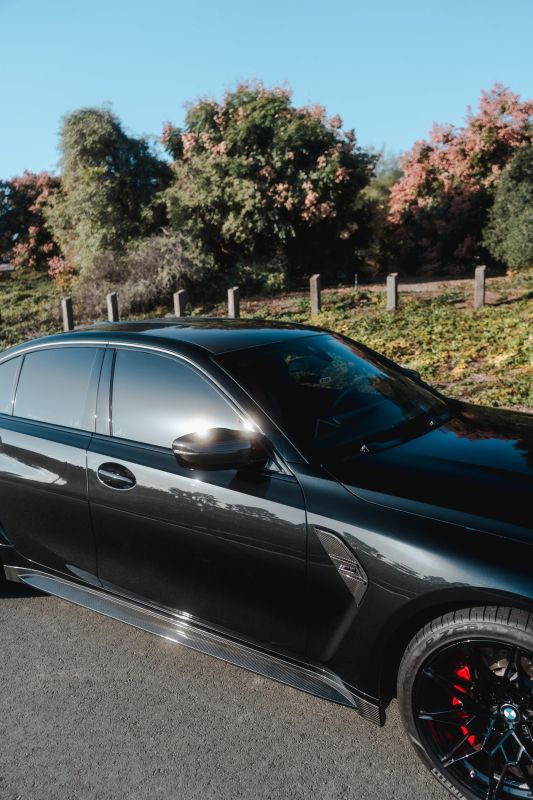 Лезвия на пороги ( Карбон ) V2 на BMW M3 G80 / G81 2021-2026 года