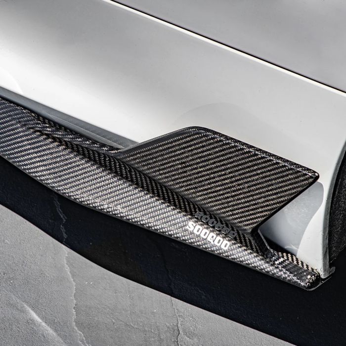 Лезвия на пороги ( Карбон ) на BMW 8 Series G14 / G15 / G16 2018-2023 года
