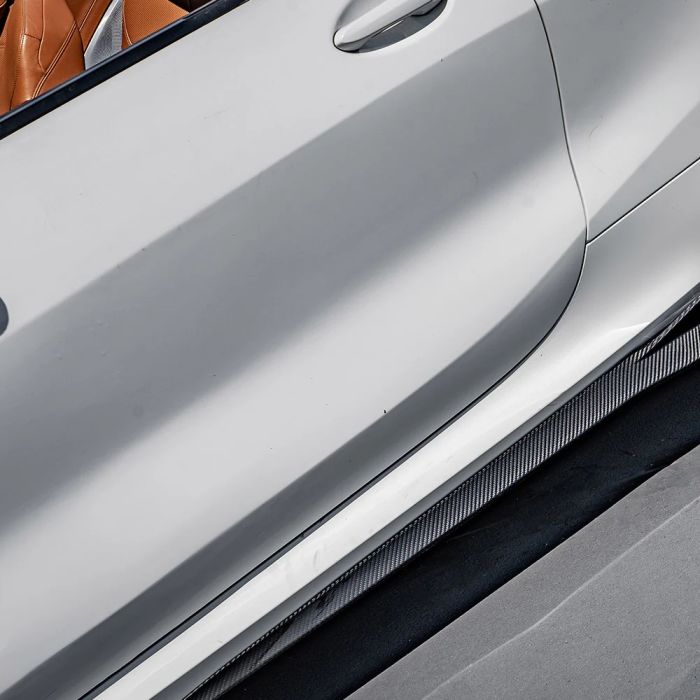 Лезвия на пороги ( Карбон ) на BMW 8 Series G14 / G15 / G16 2018-2023 года