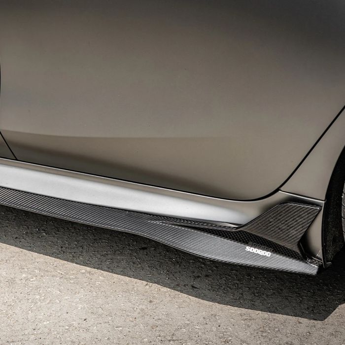 Лезвия на пороги ( Карбон ) Gran Coupe на BMW 8 Series G14 / G15 / G16 2018-2023 года
