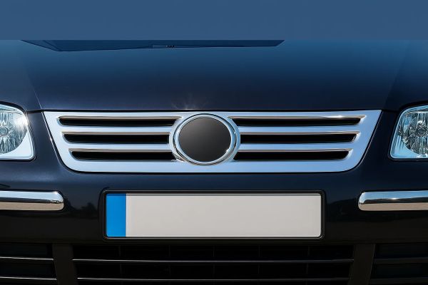 Накладка на решетку нержавейка OmsaLine - Итальянская Нержавейка для Volkswagen Caddy 2004-2010 гг