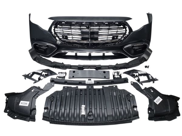 Передний бампер (стиль Mercedes W223 AMG-Line) на Mercedes-Benz E-Class W214 2023-2025 года